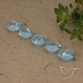 Gemas de Topacio Azul Cielo natural de 2.78 ct, En forma de pera, VVS-VS