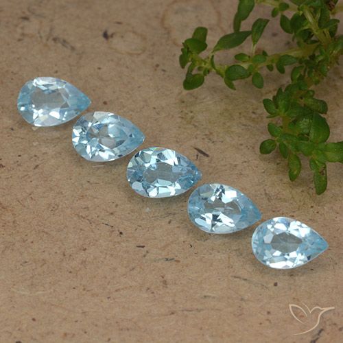 2.32ctw Natural Azul Cielo Topacio, En forma de pera, VVS-VS