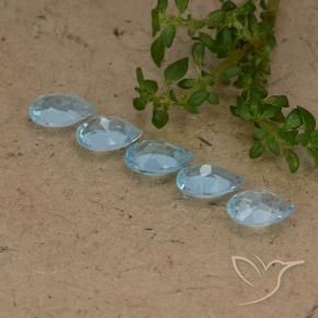Gemas de Topacio Azul Cielo natural de 2.32 ct, En forma de pera, VVS-VS