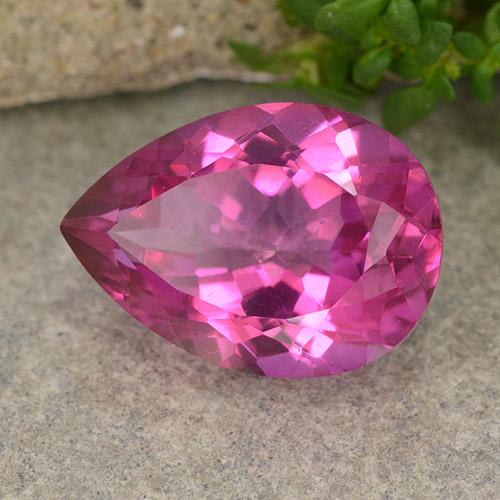 Topacio Rosado intenso natural de 6.64 ct, En forma de pera, VVS-VS