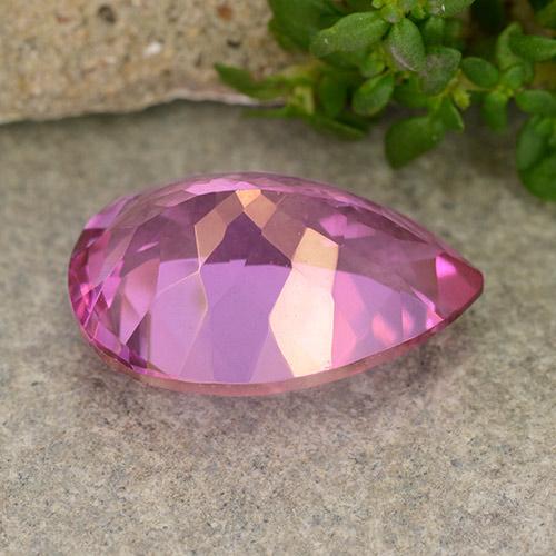 Topacio Rosado intenso natural de 6.64 ct, En forma de pera, VVS-VS