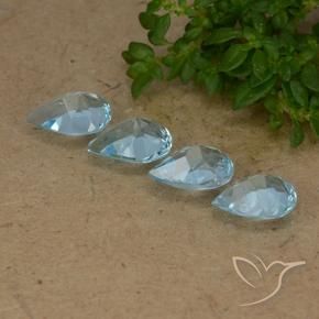 Gemas de Topacio Azul Cielo natural de 2.68 ct, En forma de pera, VVS-VS