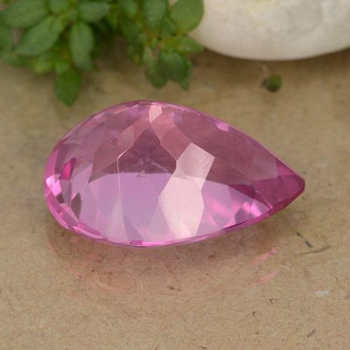 Topacio Rosado oscuro medio natural de 6.73 ct, En forma de pera, VVS-VS