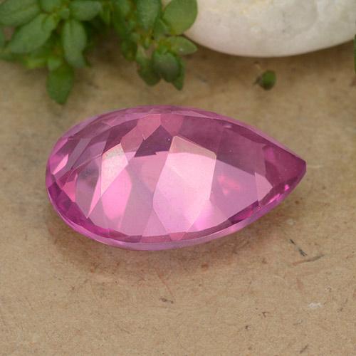 Topacio Rosado oscuro medio natural de 6.20 ct, En forma de pera, VVS-VS