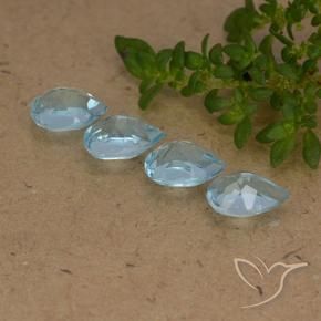 Gemas de Topacio Azul Cielo natural de 2.30 ct, En forma de pera, VVS-VS