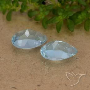 Gemas de Topacio Azul Cielo natural de 1.77 ct, En forma de pera, VVS-VS