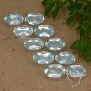 Gemas de Topacio Azul Cielo natural de 2.71 ct, Ovalada, VS
