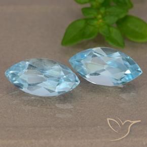 Gemas de Topacio Azul Cielo natural de 2.62 ct, Marquesa, VVS-VS