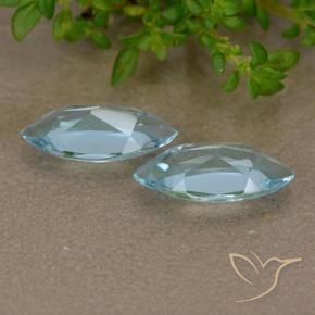 Gemas de Topacio Azul Cielo natural de 2.22 ct, Marquesa, VVS-VS