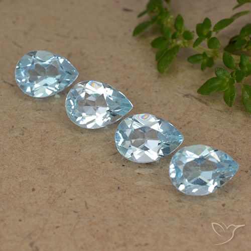 3.13ctw Natural Azul Cielo Topacio, En forma de pera, VVS-VS
