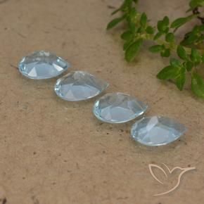 Gemas de Topacio Azul Cielo natural de 3.13 ct, En forma de pera, VVS-VS