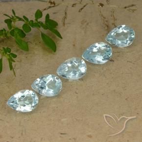 Gemas de Topacio Azul Cielo natural de 4.27 ct, En forma de pera, VVS-VS