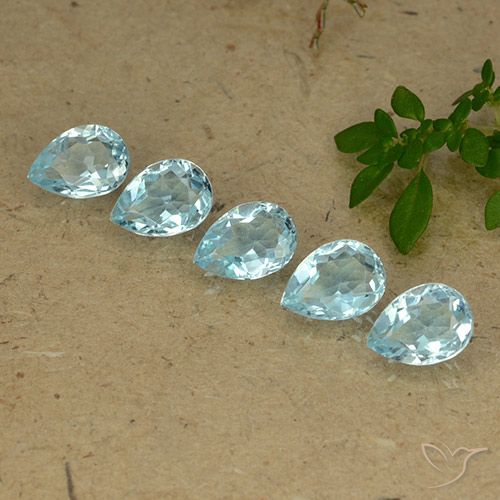 4.43ctw Natural Azul Cielo Topacio, En forma de pera, VVS-VS