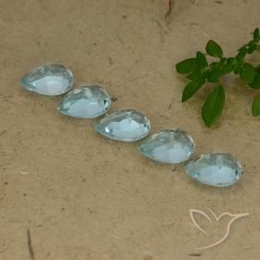 Gemas de Topacio Azul Cielo natural de 4.43 ct, En forma de pera, VVS-VS