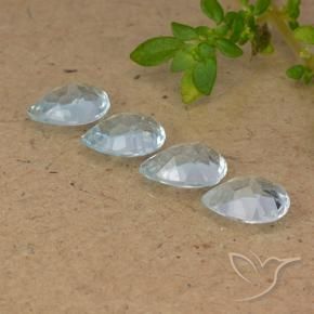 Gemas de Topacio Azul Cielo natural de 3.22 ct, En forma de pera, VVS-VS