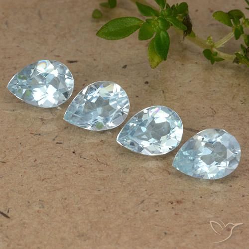 3.22ctw Natural Azul Cielo Topacio, En forma de pera, VVS-VS
