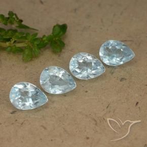 Gemas de Topacio Azul Cielo natural de 3.60 ct, En forma de pera, VVS-VS