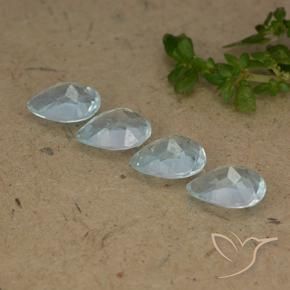 Gemas de Topacio Azul Cielo natural de 3.60 ct, En forma de pera, VVS-VS