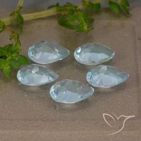 Gemas de Topacio Azul Cielo natural de 4.28 ct, En forma de pera, VVS-VS