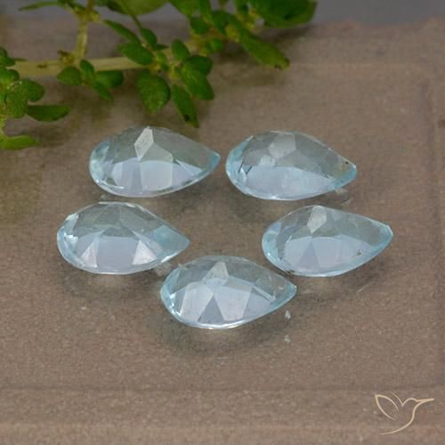 Gemas de Topacio Azul Cielo natural de 4.19 ct, En forma de pera, VVS-VS