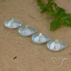 Gemas de Topacio Azul Cielo natural de 3.21 ct, En forma de pera, VVS-VS