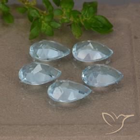 Gemas de Topacio Azul Cielo natural de 4.05 ct, En forma de pera, VVS-VS
