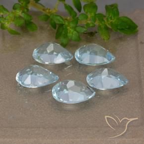 Gemas de Topacio Azul Cielo natural de 3.99 ct, En forma de pera, VVS-VS