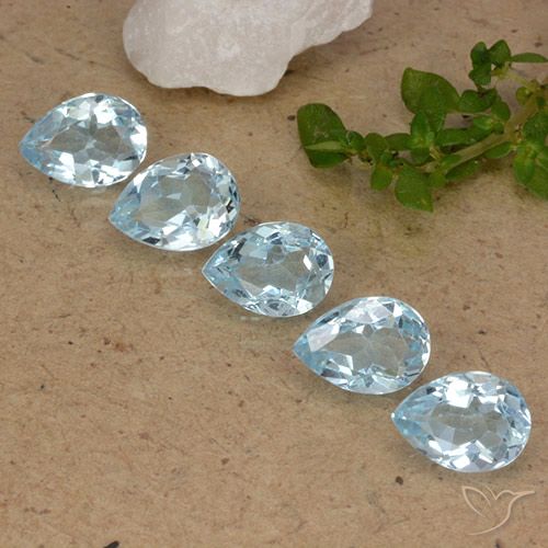 4.16ctw Natural Azul Cielo Topacio, En forma de pera, VVS-VS