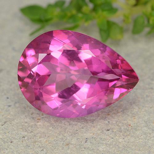 6.79ct Natural Rosa oscuro Topacio, En forma de pera, VVS-VS