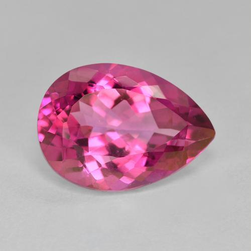Topacio Rosado intenso natural de 6.76 ct, En forma de pera, VVS-VS
