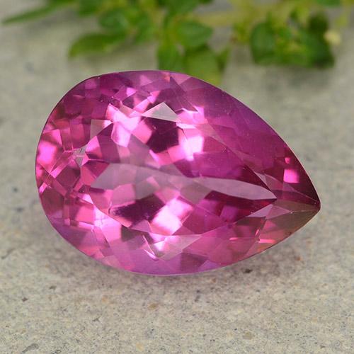 6.57ct Natural Magenta intenso Topacio, En forma de pera, VVS-VS