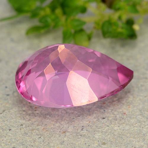 Topacio Magenta intenso natural de 6.57 ct, En forma de pera, VVS-VS