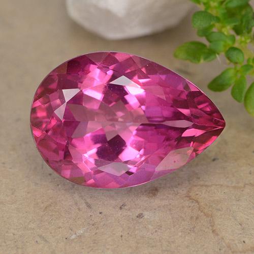 6.81ct Natural Magenta intenso Topacio, En forma de pera, VVS-VS