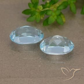 Gemas de Topacio Azul Cielo natural de 2.04 ct, Ovalada, VVS-VS