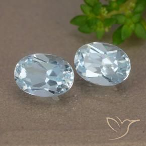 Gemas de Topacio Azul Cielo natural de 2.11 ct, Ovalada, VVS-VS