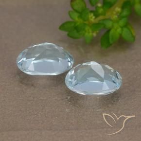 Gemas de Topacio Azul Cielo natural de 2.11 ct, Ovalada, VVS-VS