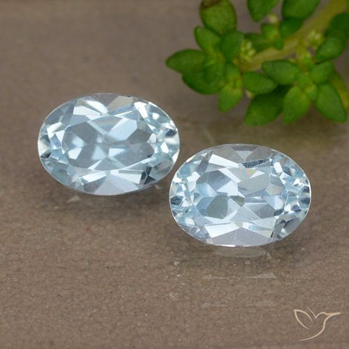 2.25ctw Natural Azul Cielo Topacio, Ovalada, VVS-VS