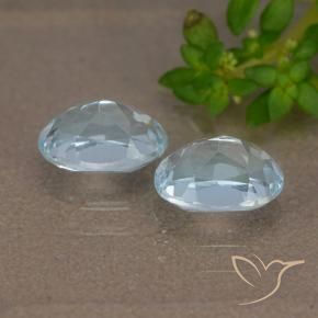 Gemas de Topacio Azul Cielo natural de 2.25 ct, Ovalada, VVS-VS