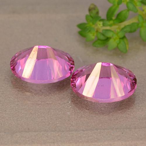 Gemas de Topacio Rosado oscuro medio natural de 6.30 ct, Ovalada, VS
