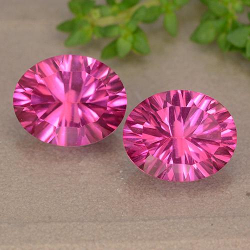 Gemas de topacio rosa natural de 6,13 ct, corte óvalo, VS