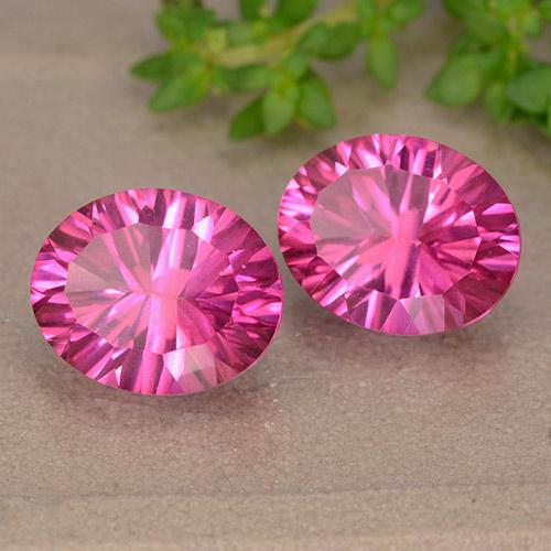 Gemas de topacio rosa natural de 6,13 ct, corte óvalo, VS