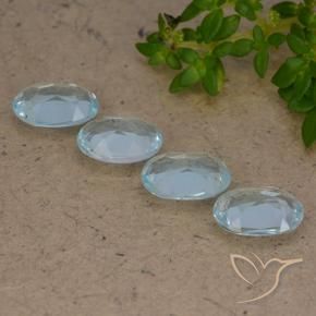 Gemas de Topacio Azul Cielo natural de 3.43 ct, Ovalada, VVS-VS