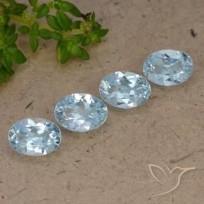 Gemas de Topacio Azul Cielo natural de 3.51 ct, Ovalada, VVS-VS