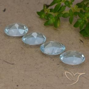 Gemas de Topacio Azul Cielo natural de 3.51 ct, Ovalada, VVS-VS