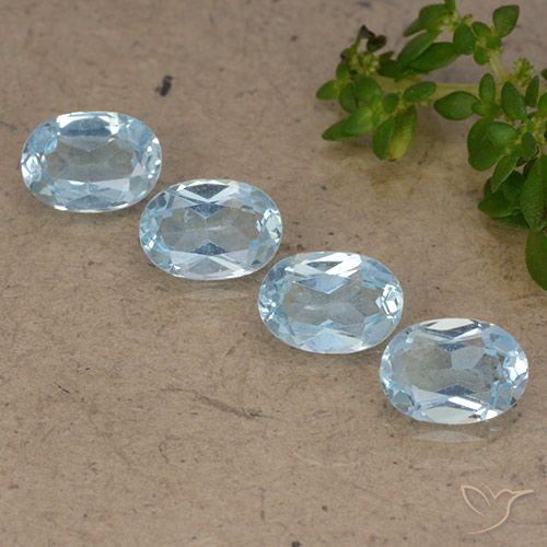 3.62ctw Natural Azul Cielo Topacio, Ovalada, VVS-VS