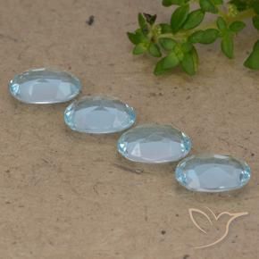 Gemas de Topacio Azul Cielo natural de 3.61 ct, Ovalada, VVS-VS