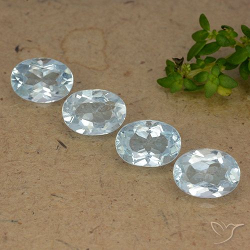 3.96ctw Natural Azul Cielo Topacio, Ovalada, VVS-VS