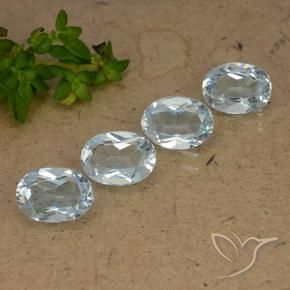 Gemas de Topacio Azul Cielo natural de 3.55 ct, Ovalada, VVS-VS