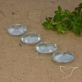 Gemas de Topacio Azul Cielo natural de 3.55 ct, Ovalada, VVS-VS