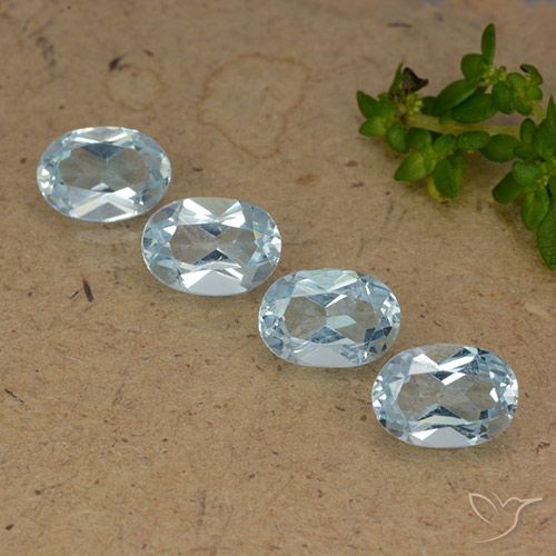 3.72ctw Natural Azul Cielo Topacio, Ovalada, VVS-VS